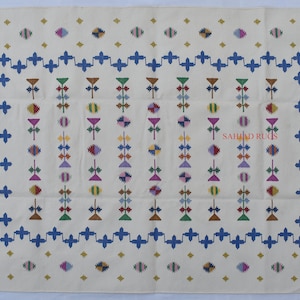 Multiple Sizes Off white Handmade Modern Pattern  Rug- Flat weave and Hand woven Kilim Rug