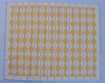 Square Sizes yellow and white Cotton Handmade Modern Rug- Flat weave and Hand woven Kilim Rug