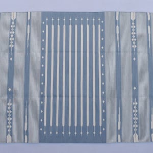 Multiple Sizes Light Grey & White Cotton Handmade Modern Stripes Rug- Flat weave and Hand woven Kilim Rug