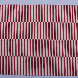 Multiple Sizes Red and White Cotton Handmade Modern stripes Reversible Rug- Flat weave and Hand woven Kilim Rug