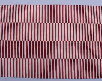 Multiple Sizes Red and White Cotton Handmade Modern stripes Reversible Rug- Flat weave and Hand woven Kilim Rug