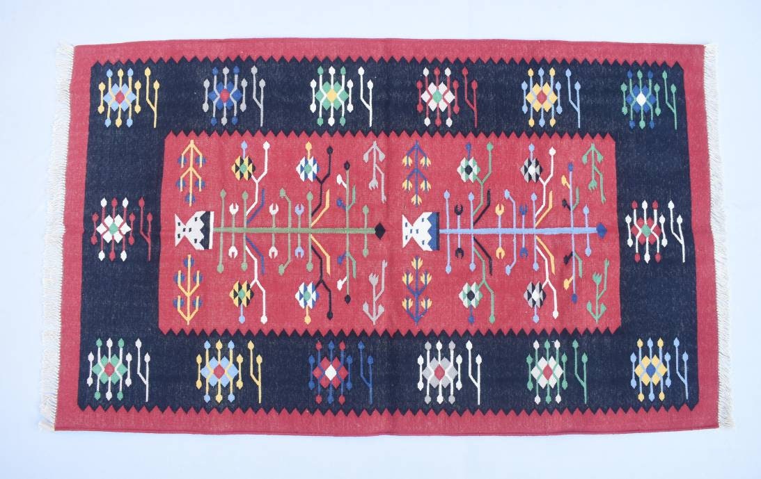 Tapis 3x5 Coton Noir