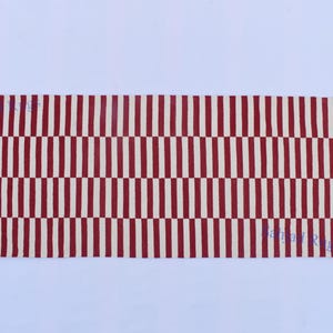 Cotton Red and White Modern Stripes Hand woven Runner Rug- Reversible Runner Kilim