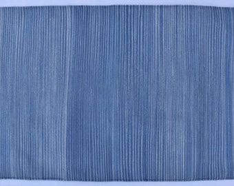 Handgeweven katoenen kilimtapijt – Rustiek blauw, omkeerbaar platgeweven