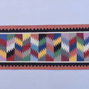 2x6 Cotton Hand Woven Rug Dhurrie - Runner Beautiful Colour Flat weave Rugs