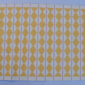 Multiple Sizes yellow and white Cotton Handmade Modern Rug- Flat weave and Hand woven Kilim Rug