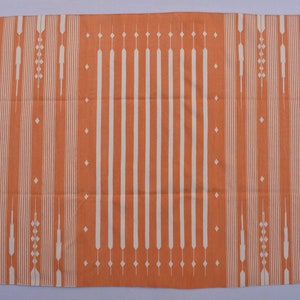 Square Size Orange and White Stripes Handmade Modern Kilim Rug - Bright Orange washable rugs
