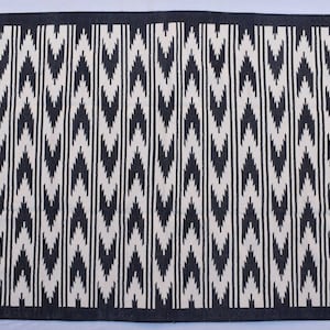 Black And White Cotton Handmade Modern Rug- Flat weave and Hand woven Kilim Rug