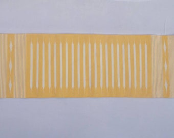 Multiple Sizes Yellow Stripes Rug Runner- Hand woven Runner