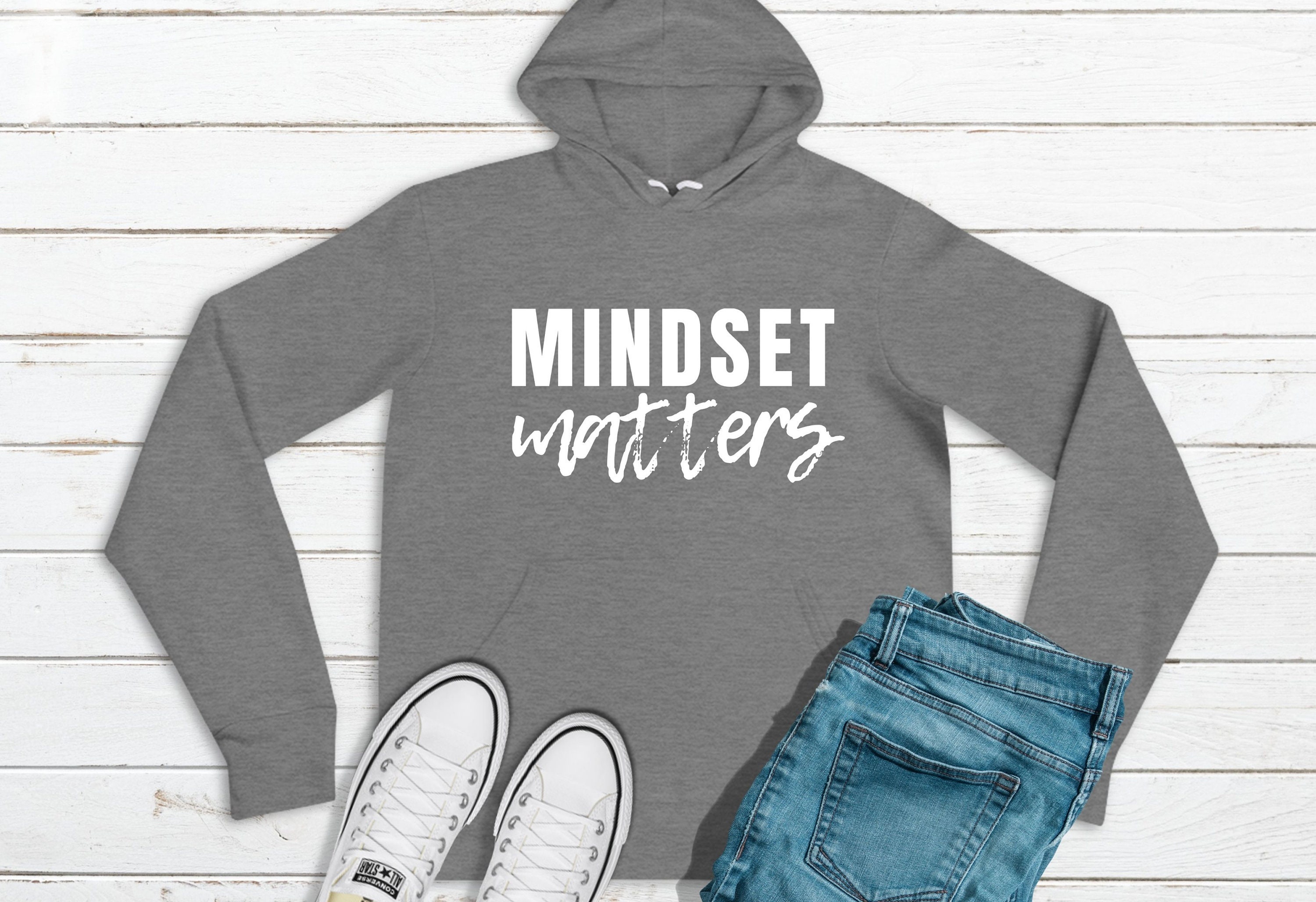 Mindset Matters Hoodie Graphic Unisex Hooded Sweatshirt Etsy