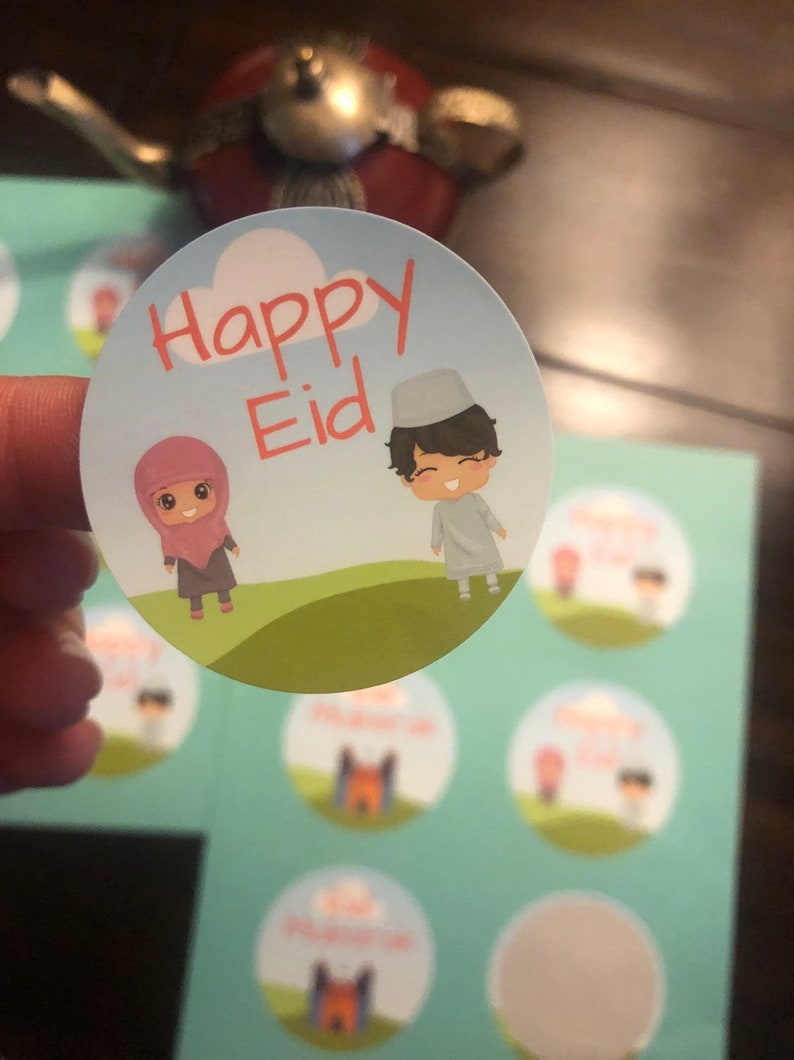 12 Happy Eid and Eid Mubarak Stickers
