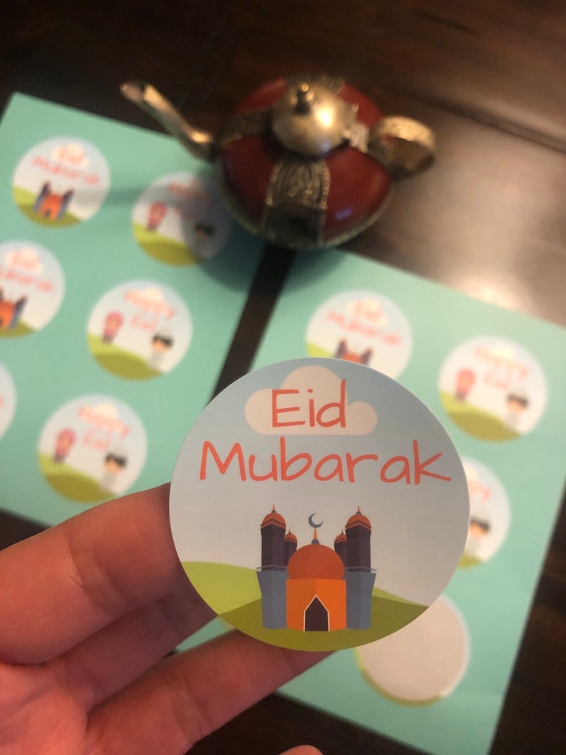 12 Happy Eid and Eid Mubarak Stickers