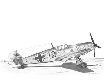 Messerschmitt Bf 109 Aviation Fine Art Print