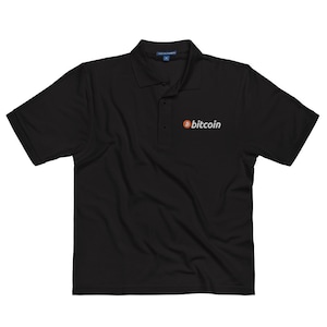 Camisa Bitcoin Polo / Regalo Bitcoin / Logotipo Bitcoin bordado / Camisa Bitcoin