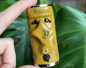Ishglaav - Bic Lighter Case, Handmade Polymer Clay Alien Sculpture, 420 Cigar Cigarette Smoke Accessories, Funny Gift Ideas For Him, Sci Fi