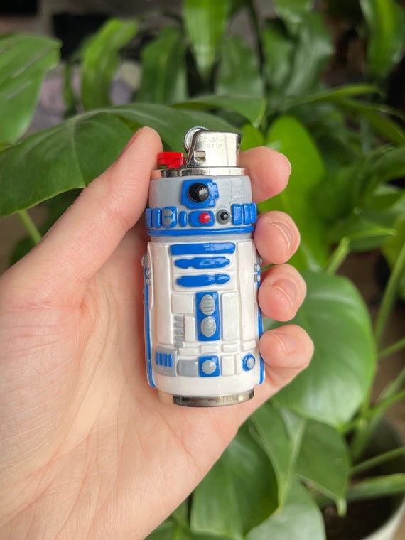 R2-D2 Handmade Bic Lighter Case, Polymer Clay, Gift Ideas for Him Her, Star  Wars Gifts Jedi Droid Skywalker, Cigar Smoke Smoking Accessories