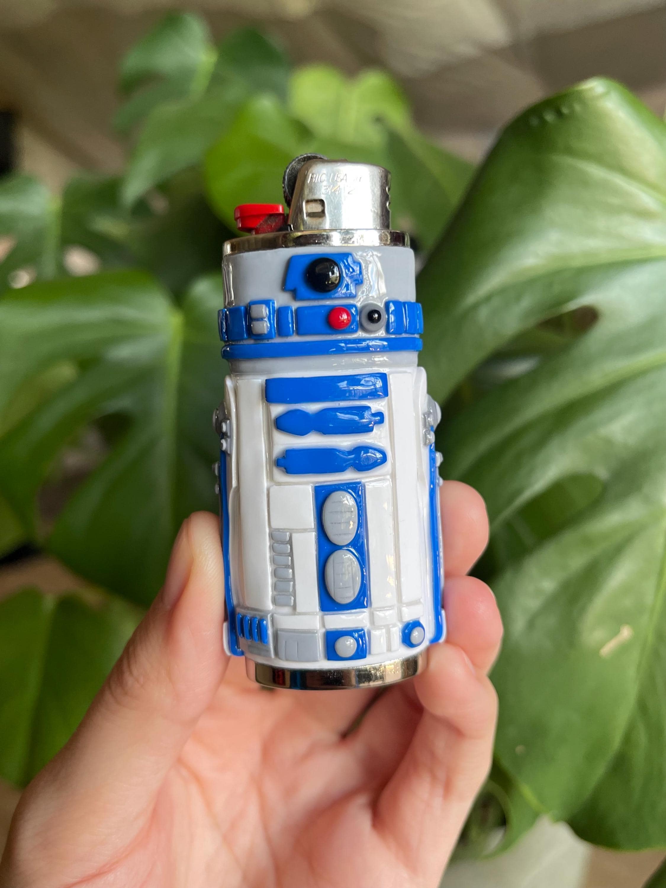 R2-D2 Handmade Bic Lighter Case, Polymer Clay, Gift Ideas for Him