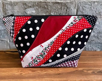 Trousse range tout, rangement, coton patchwork