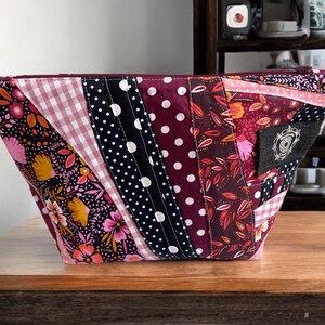 Pochette range tout, trousse rangement, coton patchwork