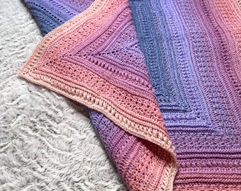 Couverture crochet multicolore 70cm