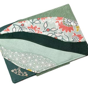 Portefeuille velours côtelé menthe