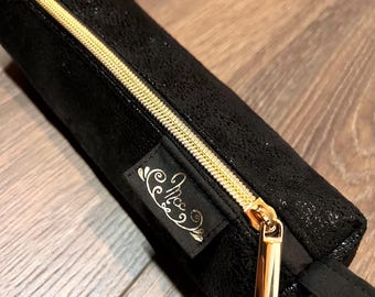 Trousse en suédine 23cm