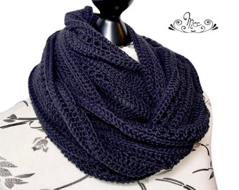 Snood au crochet noir