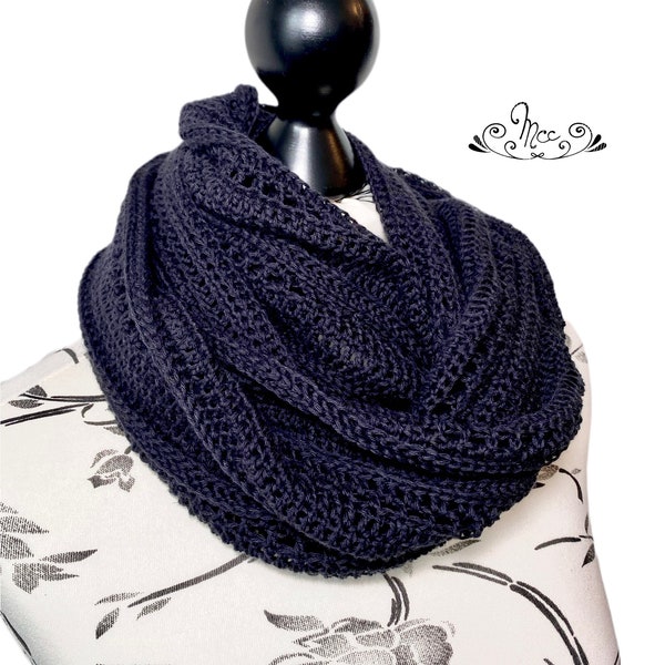 Snood au crochet noir