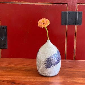 Striped bud vase