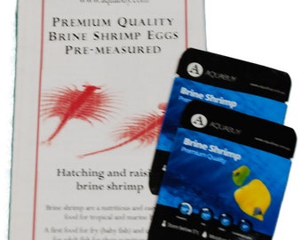 Brine shrimp eggs each packet for 500mL of water -2  pack - Pre-Measured