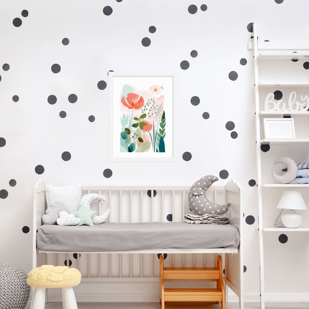 Boho Nursery Decor Matisse Flower Frame Art Neutral Pink Gallery Wall ...