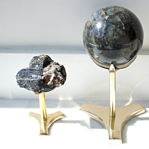 Modern Claw Brass Crystal Tall Stand Display Brass Crystal Stand Gold Rock Display Holder Sphere Stand Brass Home Decor Silver Crystal Stand