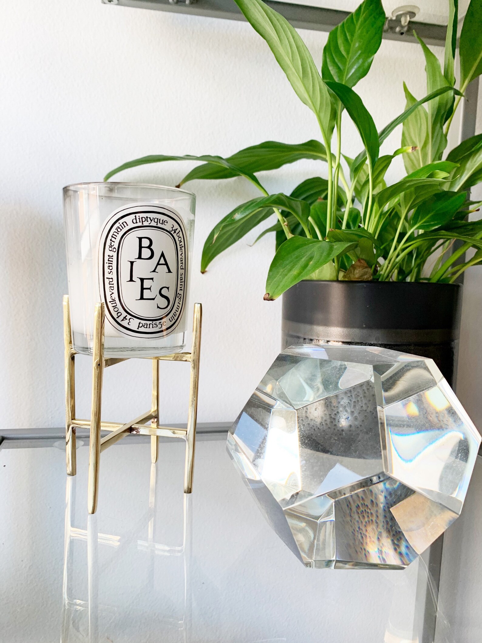 Modern Brass Crystal Tower Display Stand Luxury Gold Etsy