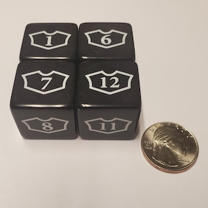 4-delige oversized 25 mm Planeswalker Loyalty Counter-set compatibel met Magic: The Gathering