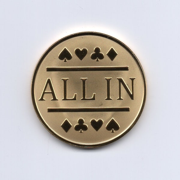 All In Poker Chip / Gold vergoldeter Card Protector Bounty Chip etc.