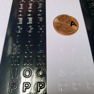 Very Small 5mm Letter Vinyl Alphabet Stickers and Numbers White & Black Great For Scrapbooking and Crafts