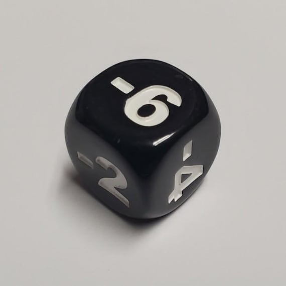 負のサイコロ、1から6までの負の数字が出るサイコロ - Etsy 日本