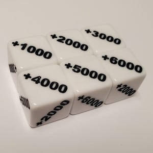 Dés positifs de +1000 à +6000 compatibles avec le JCC en une pièce