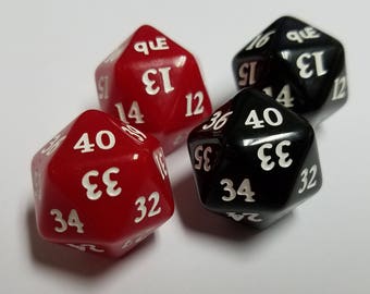 Commander / EDH Spindown Life Dice Sets (40-21 & 20-1)