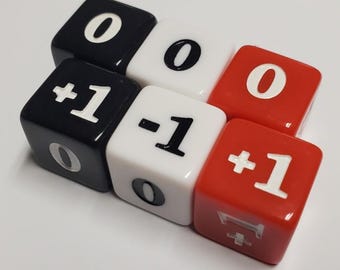 0, +1, -1 Dice Compatible with Heroes of Might and Magic 3 Board Game and other games