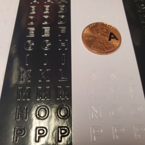 Très petits autocollants et chiffres de l'alphabet en vinyle avec lettres de 5 mm, blancs et noirs, parfaits pour le scrapbooking et l'artisanat