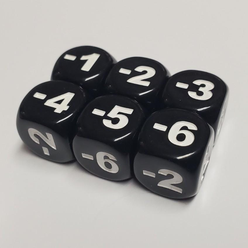 負のサイコロ、1から6までの負の数字が出るサイコロ - Etsy 日本