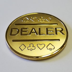 テキサスホールデムなどのポーカーゲーム用の金メッキメタルディーラーボタン