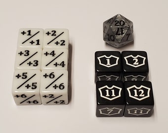 MTG Dice Set for DnD Expansion Adventures in the Forgotten Realms Counters & Grey d20 / AFR Magic: The Gathering