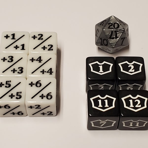 MTG Dice Set for DnD Expansion Adventures in the Forgotten Realms Counters & Grey d20 / AFR Magic: The Gathering