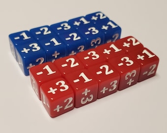 20 Dice Bundle Red & Blue Micro CCG Stats and Damage Modifier Dice Compatible with Disney Lorcana and Magic: The Gathering (10mm)