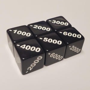 Negativ -1000 bis -6000 Counter Dice Kompatibel mit One Piece TKG