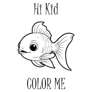 Fish Sardine Kids Coloring Book | Kids Coloring Book | 6 Page Digital Coloring PDF | Instant Download