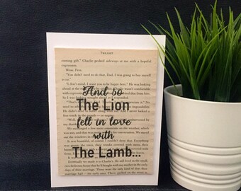 And So The Lion Fell In Love With The Lamb Etsy