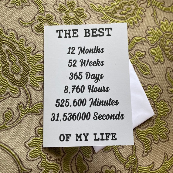 Best One Year 12 Months 365 Days 8760 Hours Etsy